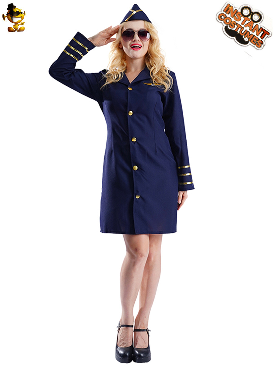 Mujer asistente de vuelo azafata desgaste de negocios desgaste de rol de etapa desgaste ropa Cosplay ropa de fiesta ropa