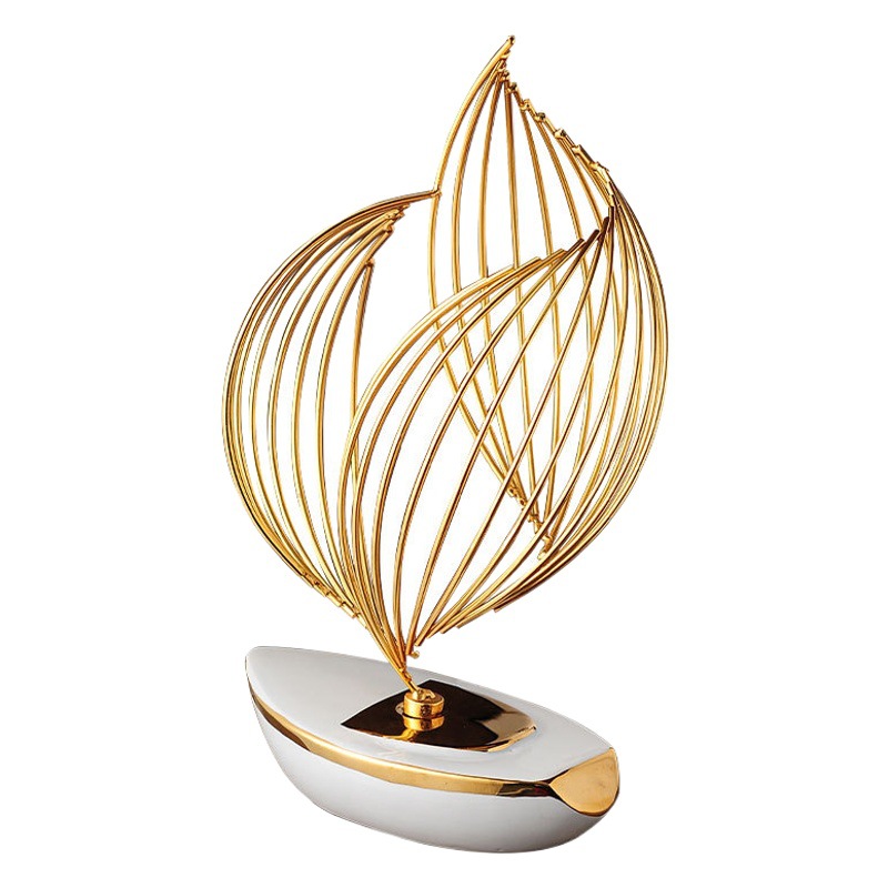 Fengshengshui barco decoración del hogar pasillo decoración salón TV gabinete artesanía inauguración de la casa regalo de alta gama al por mayor