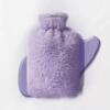 Hot water bottle + purple imitation rabbit fur coat