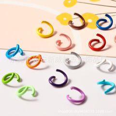 在庫あり 1.2*8MMと1.2*10MMの塗装済みカラーオープンリング 鉄製接続リング ブレスレットDIYアクセサリー