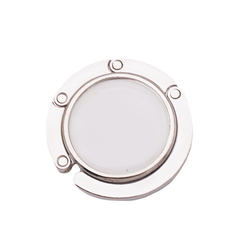 Directo de fábrica de metal bolsa redonda gancho embrión estilo europeo y americano bolsa portátil hebilla se puede utilizar como logotipo de epoxi