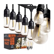 养殖种植室内室外灯串线户外E27螺纹灯串线LEDS14D灯泡头尾公母头
