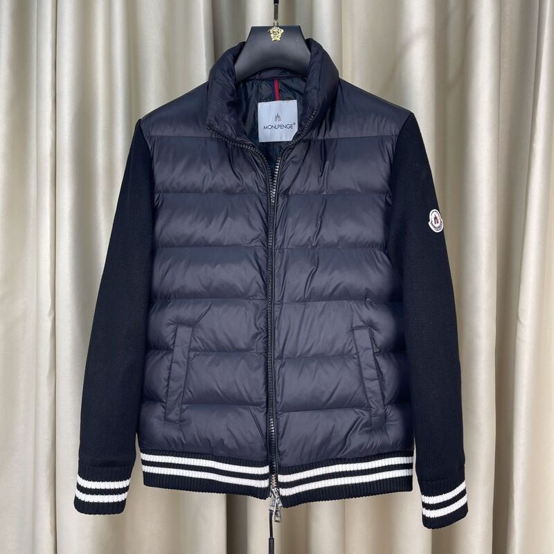 2025冬季加绒加厚保暖羽绒服蒙家冬季外套立领针织休闲新款拼接|undefined