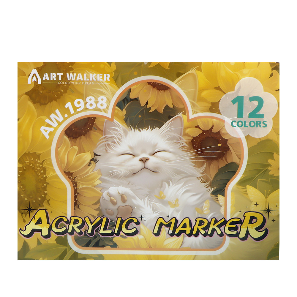 ARTWALKER acrílico marcador bolígrafo de cabeza suave doble conjunto de 36 colores impermeable DIY estudiantes pintores de color bolígrafo graffiti