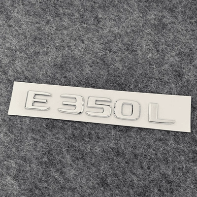 Car logo: E/C-Class, E300L/GLC/GLE/AMG/260L, alphanumeric - standard-e350l-same-as-original-car-bright-silver