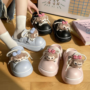 DIMIFEI Cute Shirley Girl All-match Beach Sandals and Slippers Student 2025 Summer Thick Sole Outer Wearing Cave Shoes