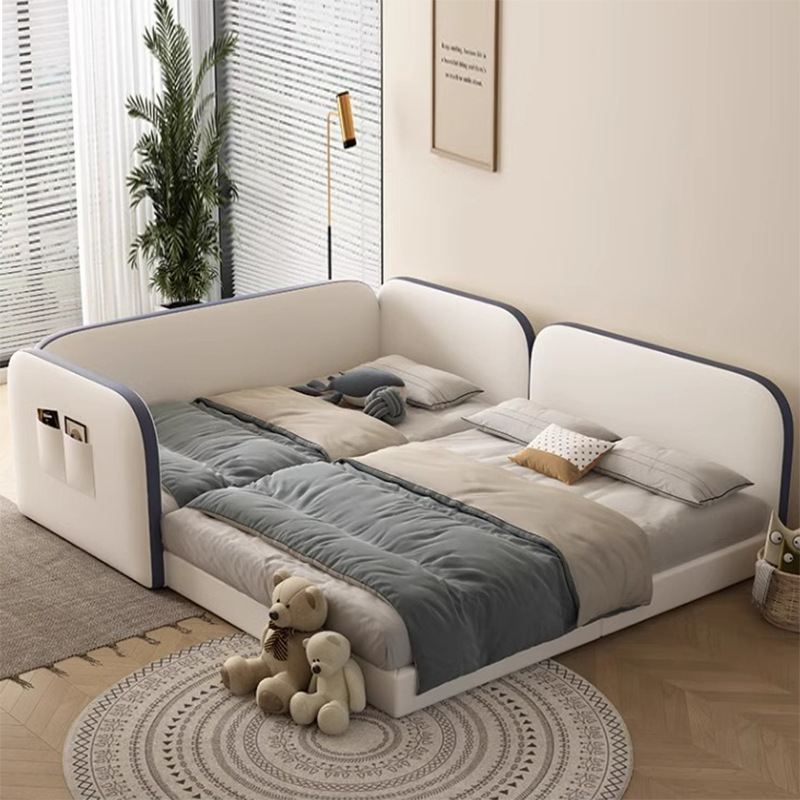 Simple Modern Children's Parent-Child Bed for Small Apartments, Master Bedroom Large Bed with Widened Splicing Bed
