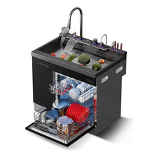 跨境专供 1000mm超声波集成水槽洗碗机一体家用厨房嵌入式洗碗机