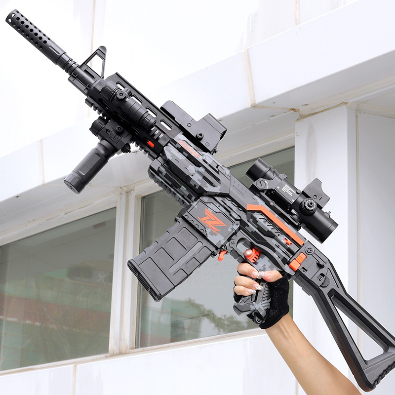 Electric soft bullet, shotgun, toy for boys, travel fighting submachine gun, gun model, automatic shooting, can launch