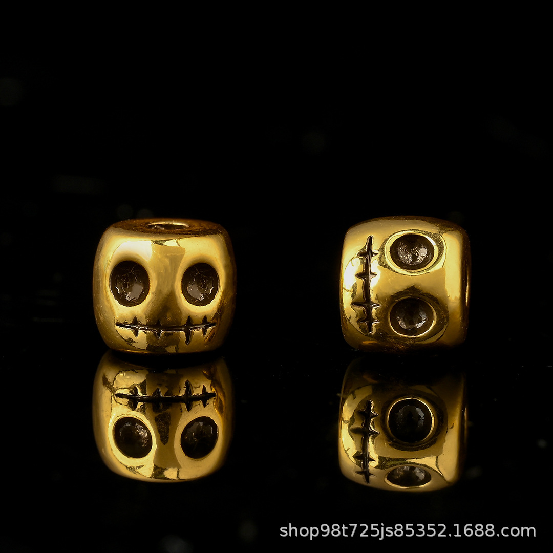 24K Gold-Plated Sand Gold Spacer Beads, Finely Crafted Shituo Ling Barrel Beads, Top Beads, Waist Beads, DIY Jewelry Accessory Beads