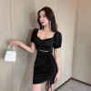 Hip wrap dress， soft massage， night club spa technician work clothes KTV
