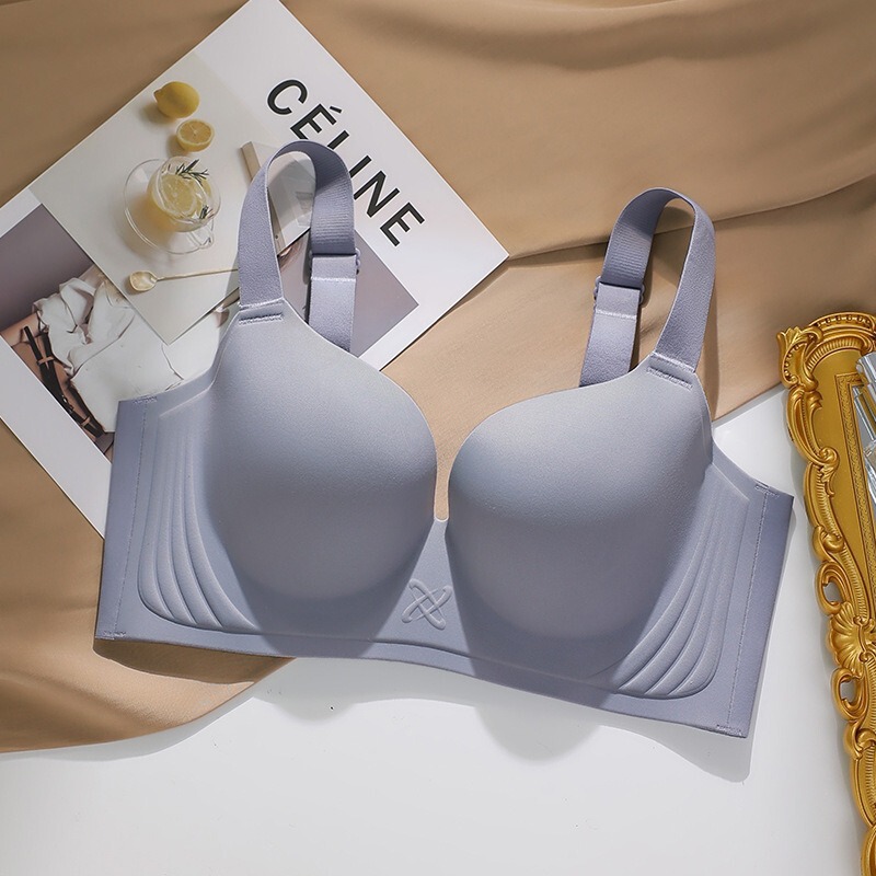 大きい胸と小さい胸の女性用下着、調節可能なフルカップ薄型ブラジャー、秋冬用プッシュアップと副乳のたるみ防止ブラジャー|undefined