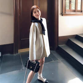 韩系高级感超好看法式气质设计感毛呢外套2025年秋冬