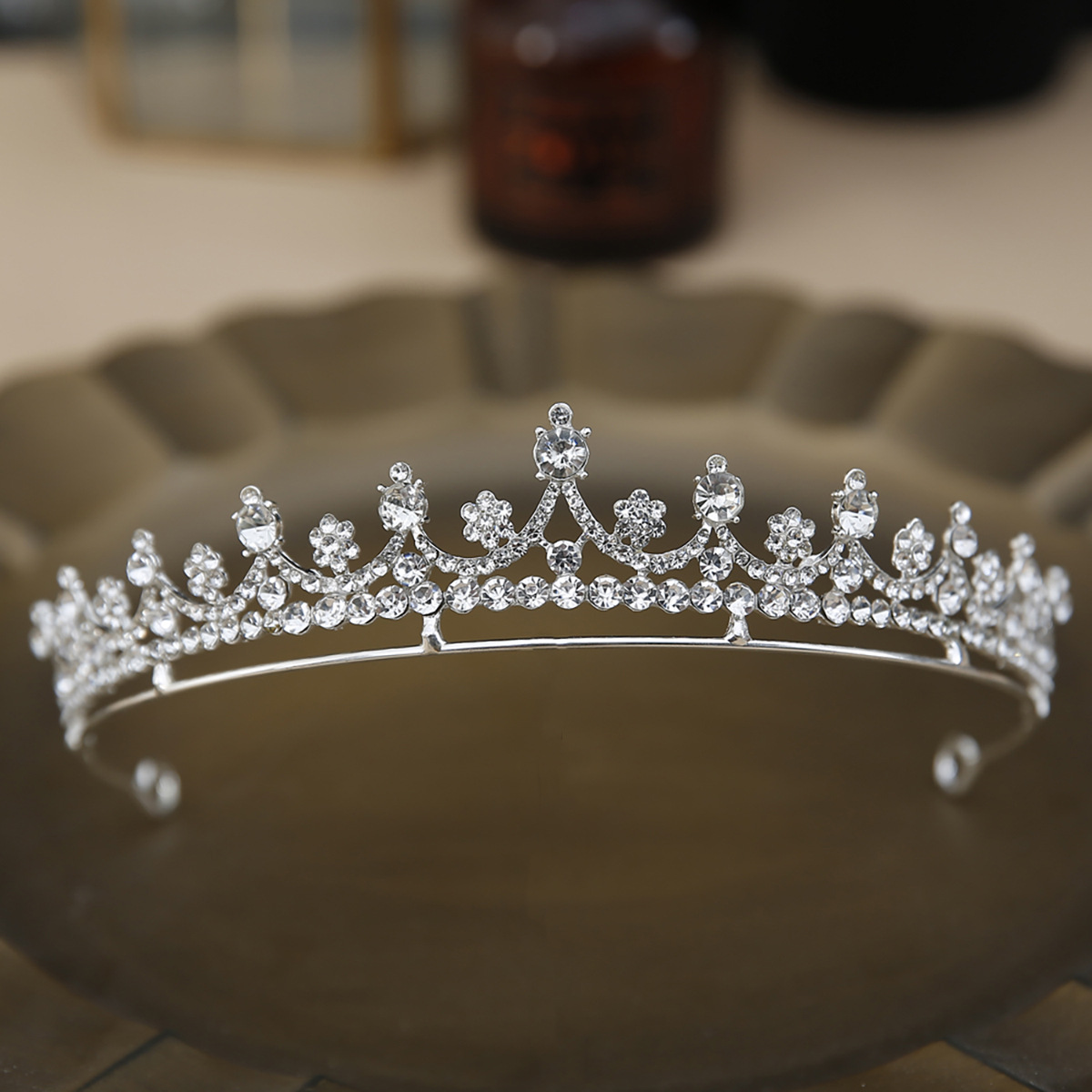 Tocado corona nupcial rhinestone corona boda hilo regalo ropa 18 años adulto regalo cumpleaños princesa accesorios para el cabello niños
