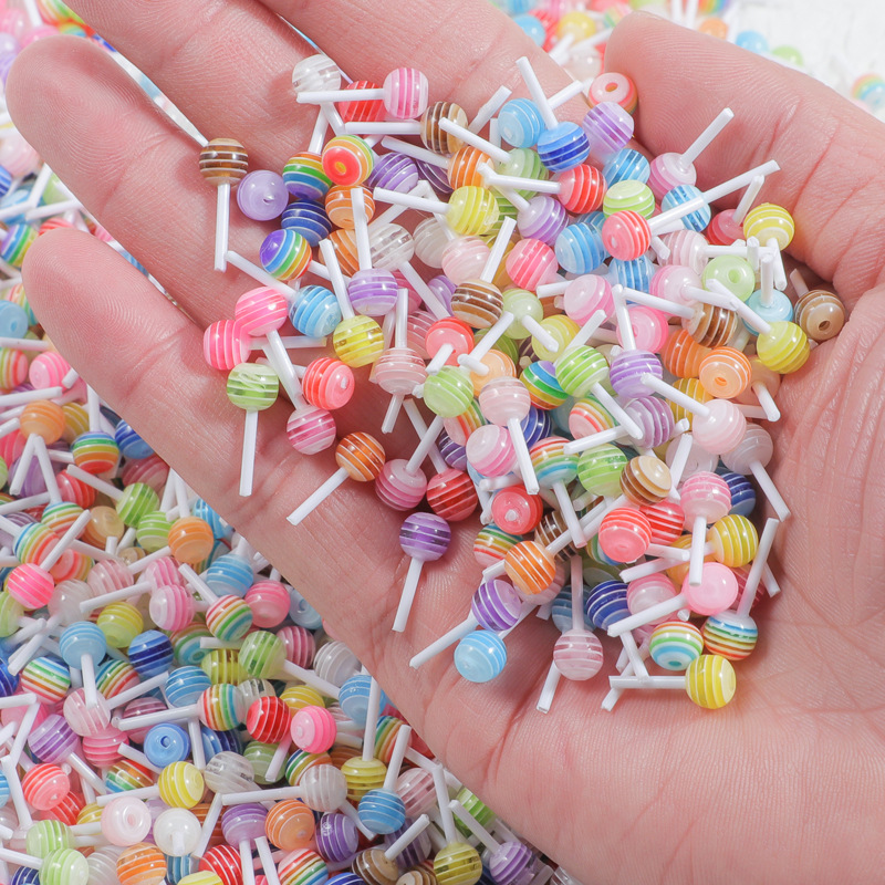 폭발 혼합 컬러 6mm 롤리팝 네일 롤리팝 3D 입체 매직 롤리팝 쥬얼리 네일 액세서리 도매