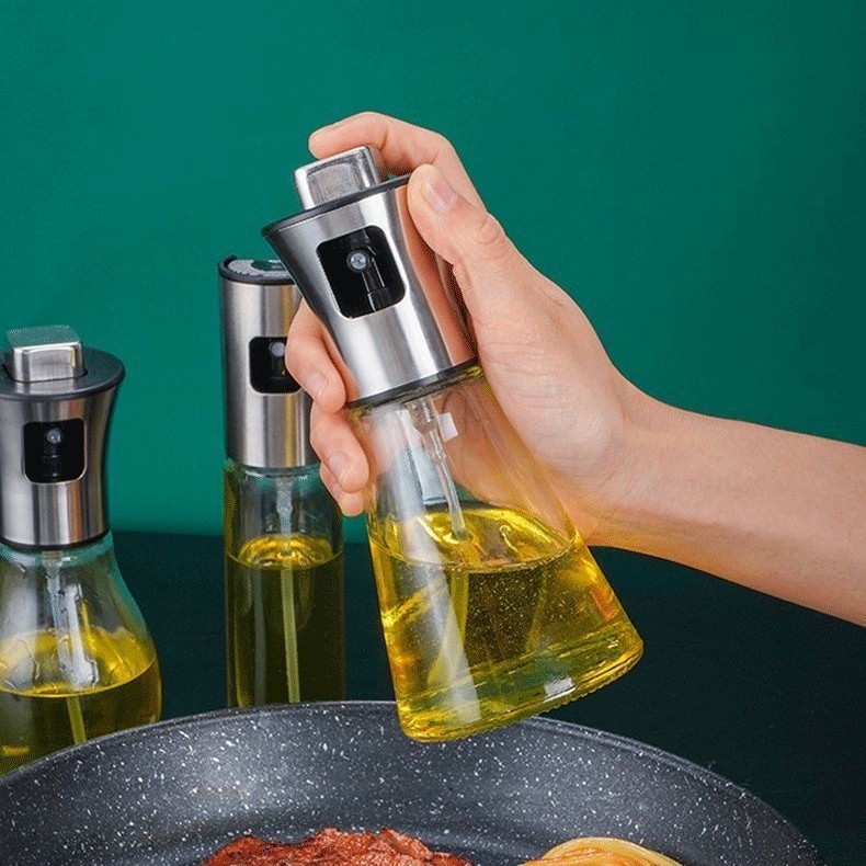 オイルスプレーボトルガラスキッチン家庭用エアフライヤーオイルスプレーボトル食用ステンレス鋼スプレーボトル噴霧オイルタンクノズル|undefined