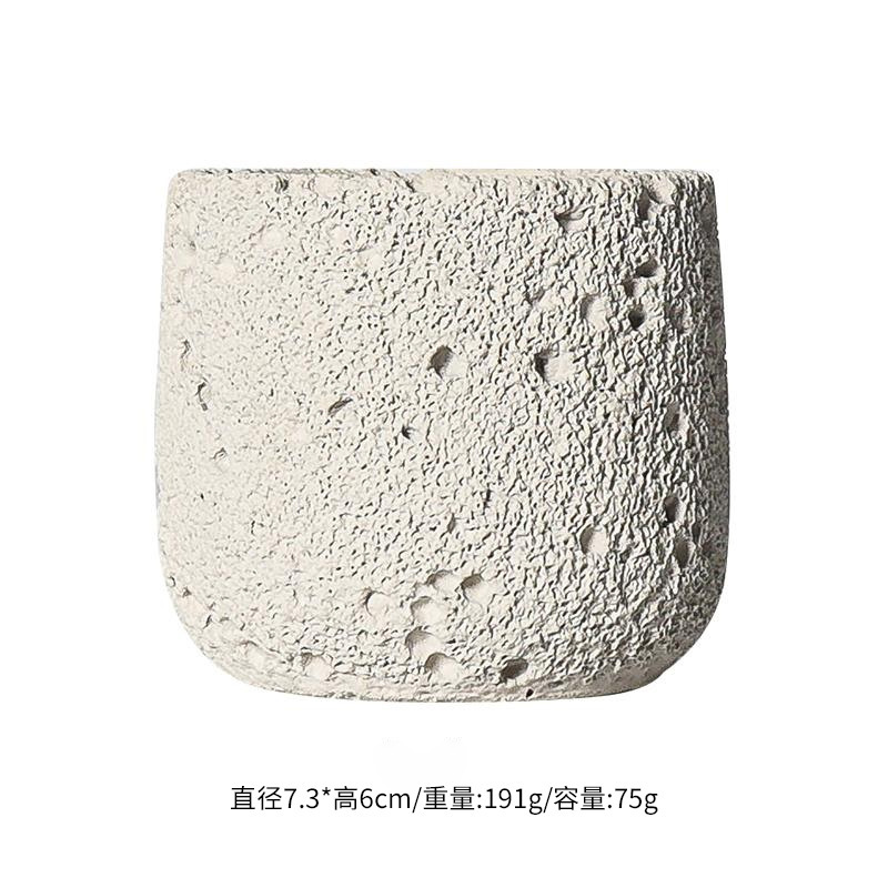 国境を越えたセメント宇宙の質感アロマキャンドルカップdiyキャンドルカップ空カップ拡香石無火雰囲気容器振り子|undefined