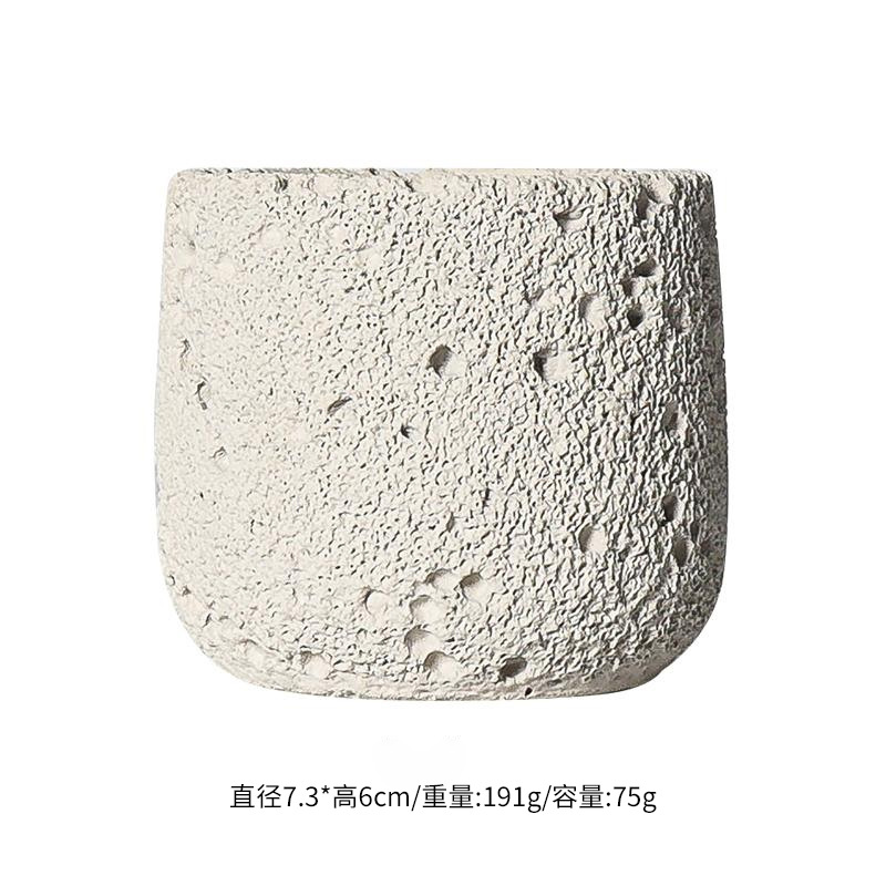国境を越えたセメント宇宙の質感アロマキャンドルカップdiyキャンドルカップ空カップ拡香石無火雰囲気容器振り子