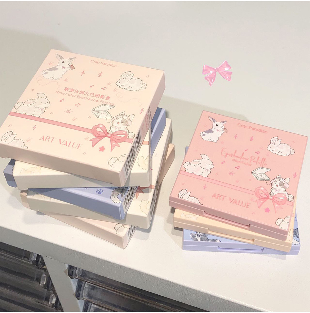 Art Value's new product, the Nine-color Eyeshadow palette for Pet Paradise, punk Smoky makeup, Anime cartoon radish style undefined