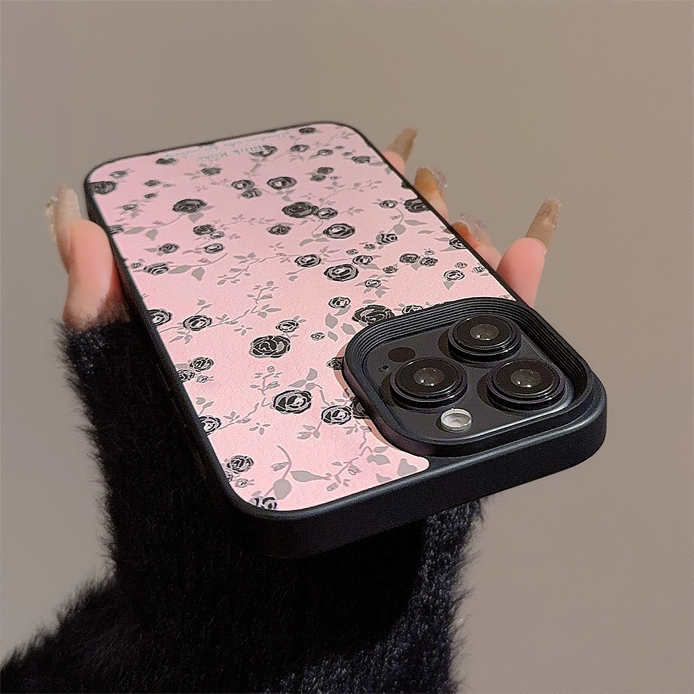 Protective Phone Case With Rose Flower Design For Iphone_voghion.com