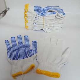 点塑手套胶防滑耐磨舒适透气劳保单面点珠棉作业点胶防护手套