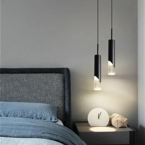 Lighting Fixture for Light Luxury Bedroom Bedside, Net Pop Minimalist Modern Living Room Bar Counter Restaurant Background Wall, Long Line Single Pendant