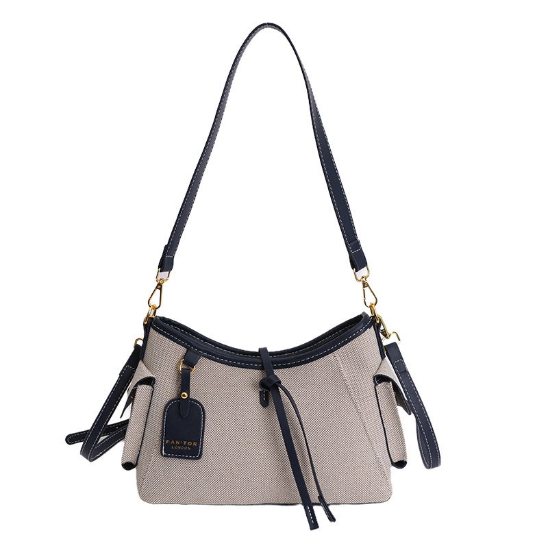 Bolsas de tendencia transfronterizas para mujeres 2026 nueva moda lino de hombro mochila de viaje casual bolsa de mano image 7