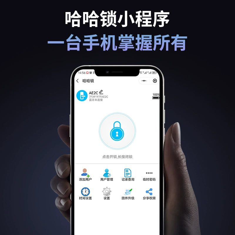 Commodity metal smart lock face recognition fingerprint Code Code Tyrannosaurus Office glass door fingerprint lock