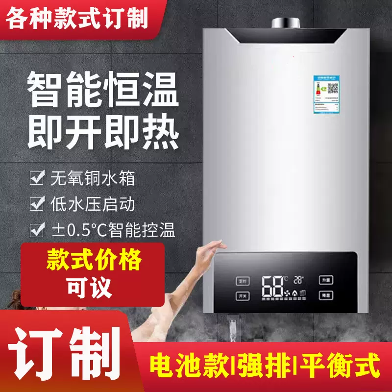 燃气热水器煤气天然液化气12升强排平衡式海皇帝尔恒温智能恒温