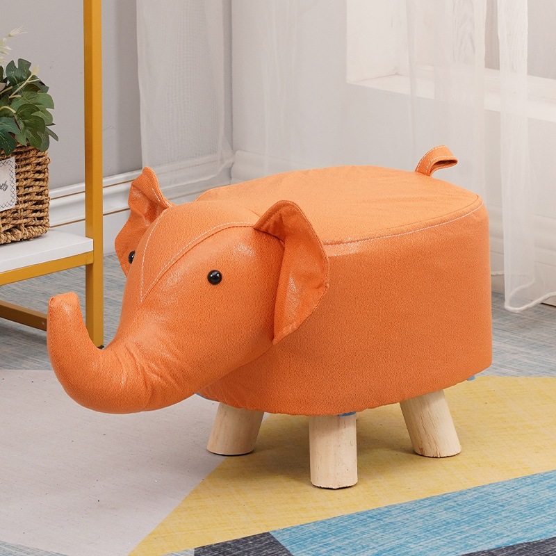 Fábrica directa taburetes para niños taburetes para animales taburetes de madera sólida para cambiar zapatos taburetes creativos pequeños taburetes de casa sala de estar dibujos animados lindos