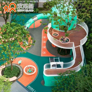 小区游乐设备厂家无动力乐园设计不锈钢滑梯工厂户外儿童乐园规划