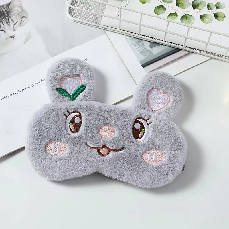 Nuevo sueño sombreado chica dormir especial máscara de ojo estudiante máscara de ojo aliviar la fatiga ocular conejo oso monstruo