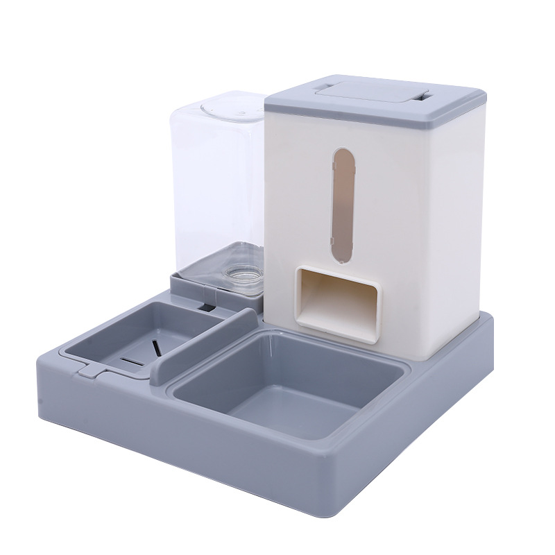 Tazón de gato tazón de comida para gatos Alimentador automático perro tazón doble tazón gato agua potable gato integrado Tazón de arroz Suministros para mascotas