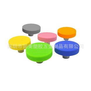 Round Small Handle Wardrobe Drawer Gumei Kidsren's Handle Anti-Collision Soft Rubber Handle Dopamine Color