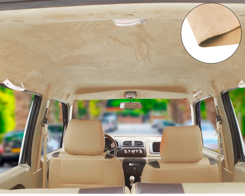 Car Ceiling Cloth Repair Deerskin Velvet Interior Fabric Modification Ab Column Seat Leather Renovation Suede Cloth Wholesale