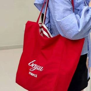 Brand cloth bag, capacious one-shoulder bag, South Korea