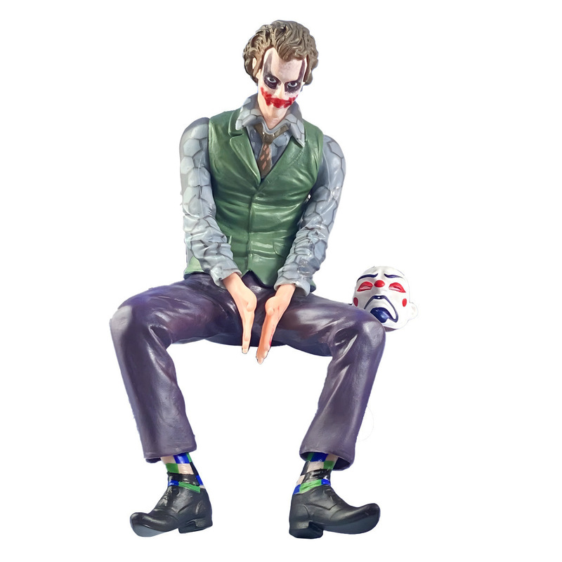 道化師DCヒースレジェ美漫暗黒騎士道化師自殺小隊のフィギュアJoker置物車の屋根の人形|undefined