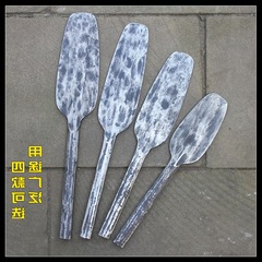 Hand-forged brick trowel with round heads on both sides, all-steel mason's trowel, masonry tool, bricklaying trowel, tile cutting trowel