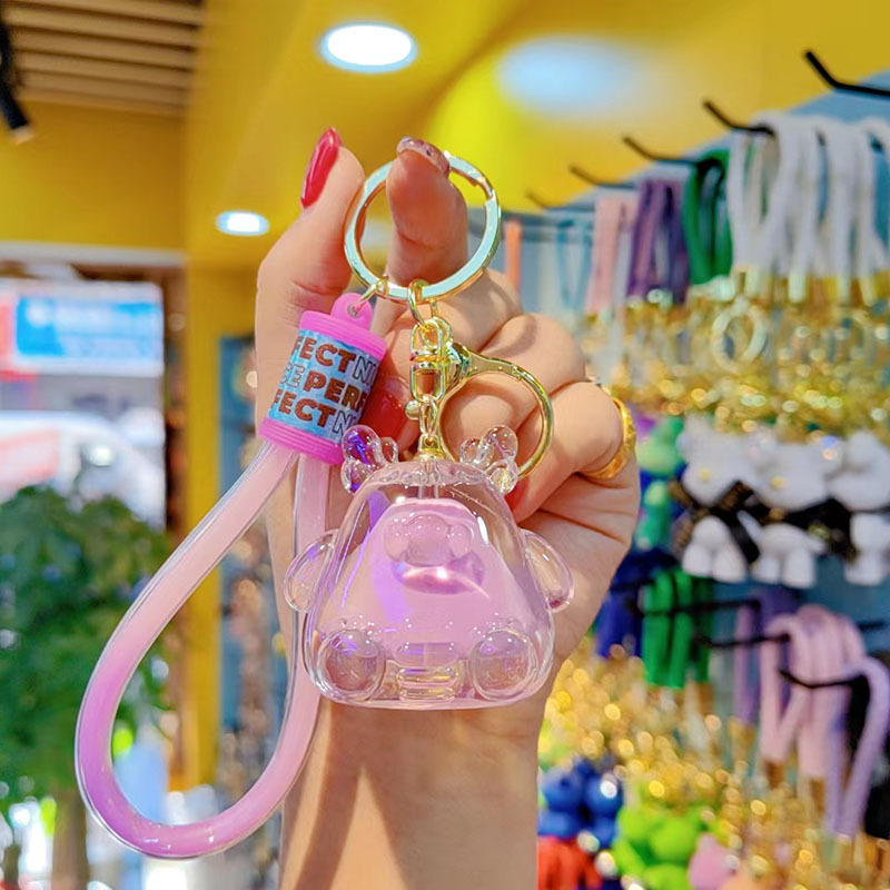 Llavero con Colgante de Dragón de Hielo y Nieve Colorido Electrochapado, Lindo Llavero de Pareja, Accesorio de Llavero con Cuentas de Dragón