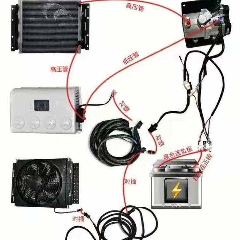 New Model Hidden Split-Type Parking Air Conditioner, 24V Dc Inverter Silent Indoor Unit, 12V for Trucks