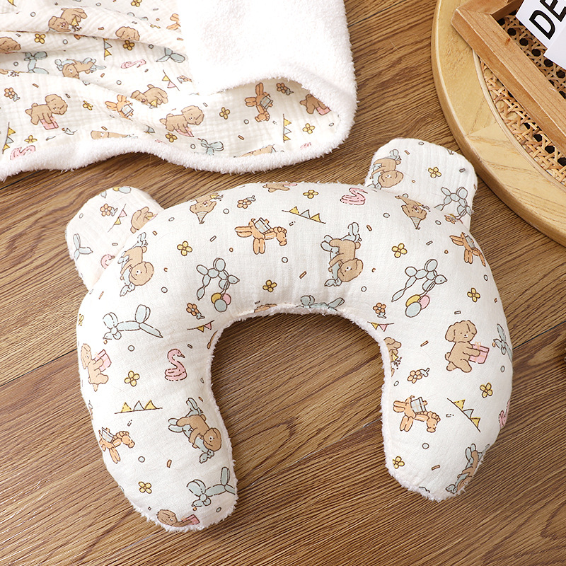 곰무늬 베개 [흰색 배경]