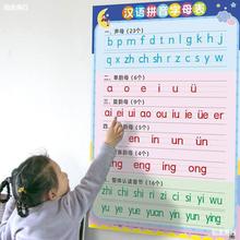 小学汉语拼音字母表墙贴厚款声母韵母整体认读音节一年级学习挂图