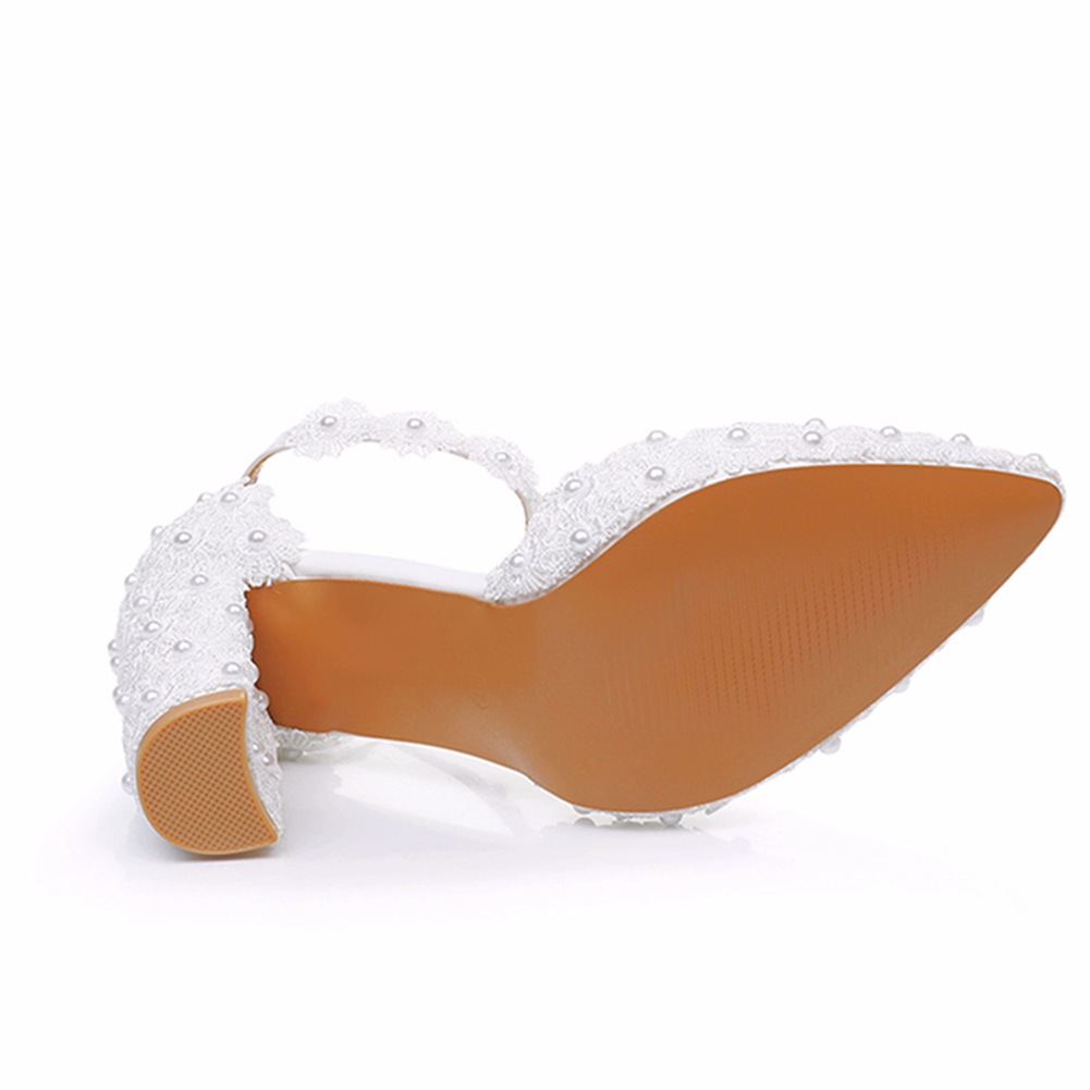 Chunky Heel Pointed Sandals White Wedding Shoes O1CN01Z9aGhK2DfLNlgCOYY !!3384498636 0 Cib