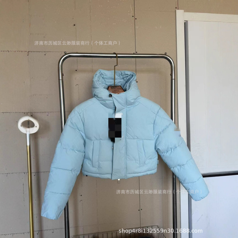 High-Quality Embroidered Trapstar Couple down Jacket Outer Wear Warm Letter Jacket Autumn and Winter Style Handsome Blue