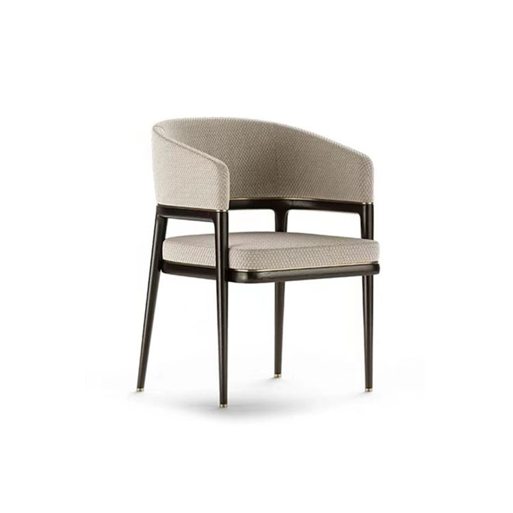 Mesa de comedor de hotel de caja de madera maciza cadena de restaurantes occidentales diseñadores de estilo antiguo asiento de tela de caña