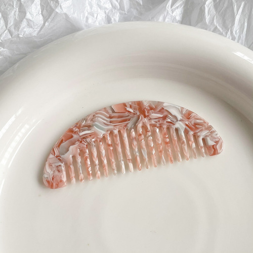 Korean ins acetic acid material portable pocket hair comb ancient style bun comb summer new cute small hair comb