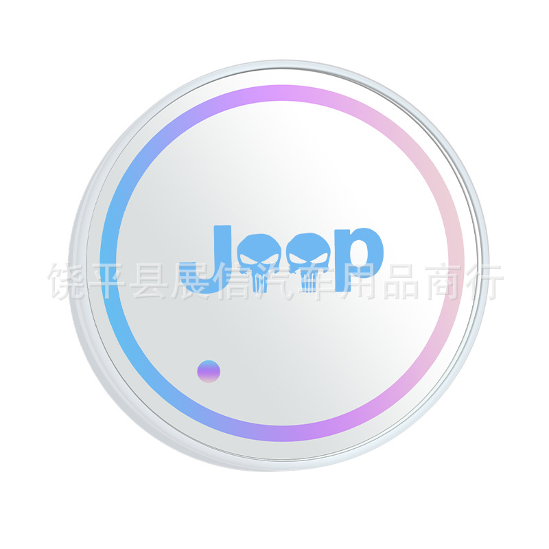 Aplicable a Jeep Shepherd Grand chenoji coche luminoso estera taza de agua LED faro colorido