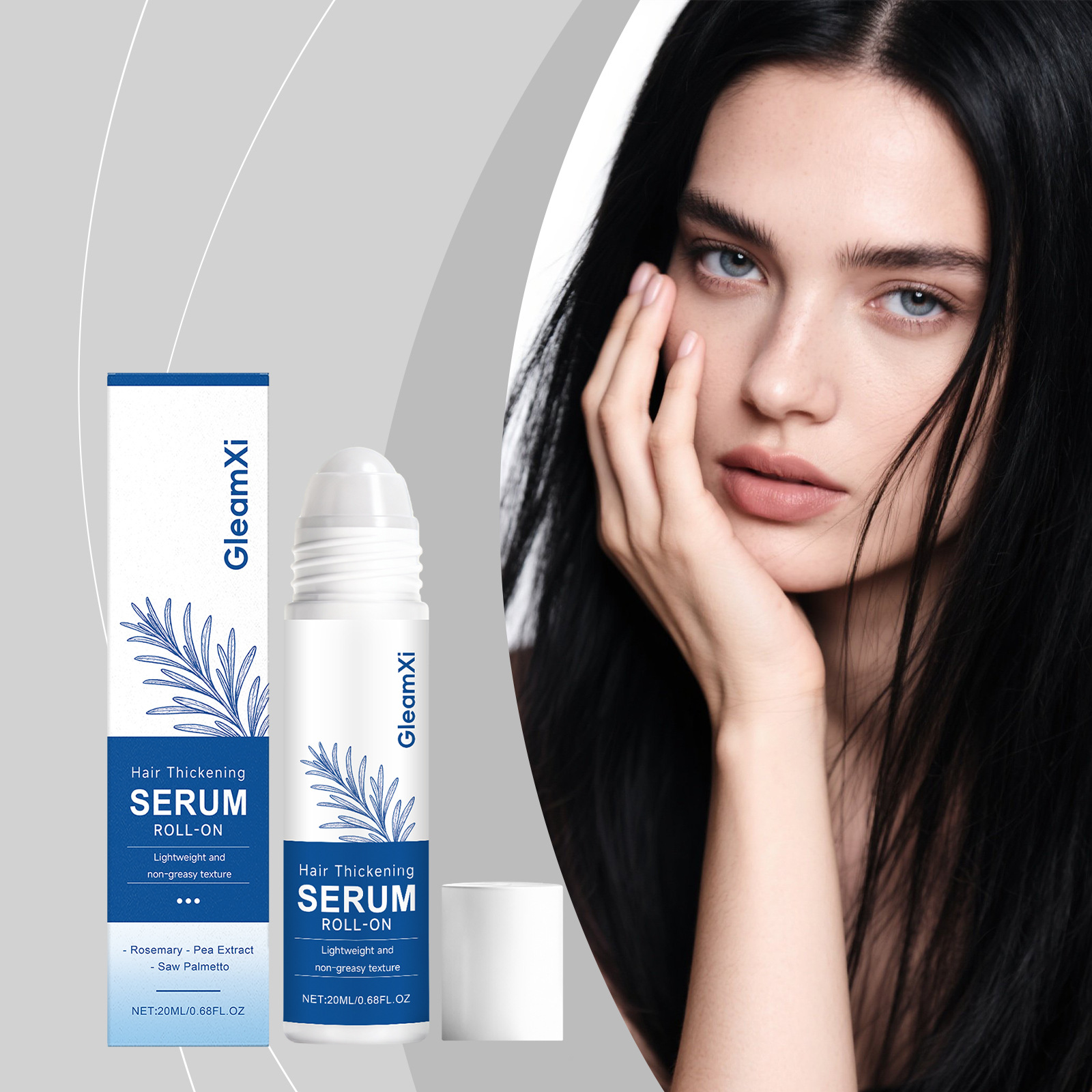 Gleamxi Hair Roll-On Essence Gentle and Moisturizing, Daily Refreshing, Hydrating, Softening, and Volumizing Hair Care Essence