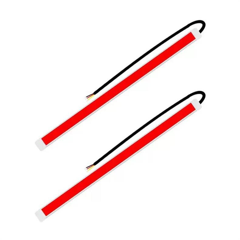 Cross-Border New Car Dynamic Highlight Start Streamer Scanning Two-Color Led Daytime Running Light Light Guide Strip Led Turn Signal
