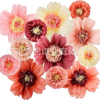 纸花婚庆节庆纸生日背景墙套装成品批发 [桂纸花艺]